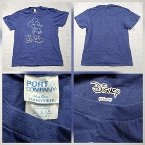 Disney Mickey Mouse‎ Graphic T-Shirt Youth Large Blue Short Sleeve